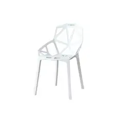 VIRTUAL MUEBLES - Silla Roxy blanco con Espaldar