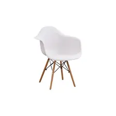 VIRTUAL MUEBLES - Silla Delia blanco con Espaldar y Patas