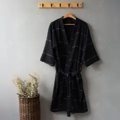 FATELARES - Bata de baño hombre 320gr 140 cm negro