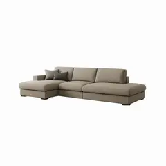 MUEBLES DE LUJO - Sofá en L Izquierdo Oasis Tela Antifluidos 315x80x85 Arena