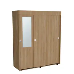 VIRTUAL MUEBLES - Closet Angelo 180X150. Madera Natural Europeo Y Wengue