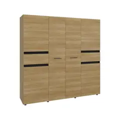 VIRTUAL MUEBLES - Closet Grande Imperial 200x200 Madera natural Europeo y Wengue