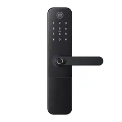 KL SECURITY - Cerradura Digital Cincinno Black Apertura Remota Apertura con Huella Código Tarjeta y Llave