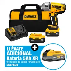 DEWALT - Llave De Impacto ½ Pulgada 20v Max 2-Baterías 5ah