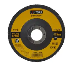 UYUSTOOLS - Disco Lija Flap 4 1/2 Madera Grano 120 Set X2