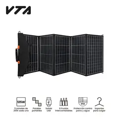 VTA PLUS - Panel Solar Portable V-Solar 125W (5 De 25W C/U)