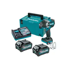 MAKITA - Llave de Impacto 1/2" 40V sin Escobillas 2 Baterías de 4 Ah y Cargador