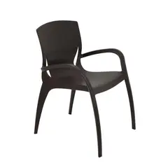 TRAMONTINA - Silla Clarice con Brazos en Polipropileno Marron