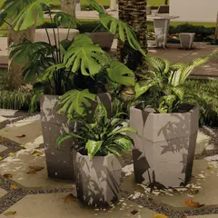 GENERICO - Matera Hexagonal En Concreto Grande 60X66X70