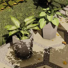 GENERICO - Matera Hexagonal En Concreto Mediana 50X56X56