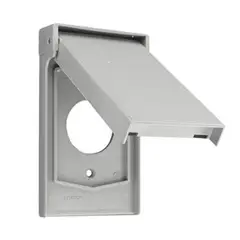 LEVITON - Tapa Sencilla Intemperie Vertical 4980-gy Nylon Gris
