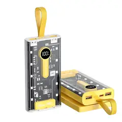 undefined - Power Bank 20000mAh Multipuertos Tipo Lighting V8 Luces LED