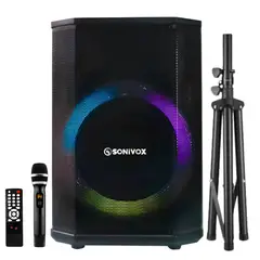 undefined - Cabina de Sonido 12 Pulgadas 120W BT FM Recargable Sonivox