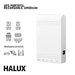 HALUX - Ups Portátil Recargable 10.400 Mah