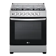 LG - Estufa de Piso Gas Natural/Propano 6 Puestos con Horno Instaview 146 Lt Lrgz5253s Gris Acero