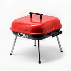 HOME ELEMENTS - Asador de Carbón Bbq Rojo