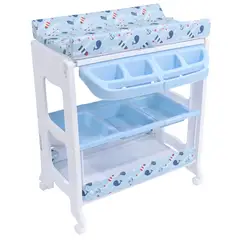 EBABY - Bañera Con Cambiador Natiel Azul- Eb815-1