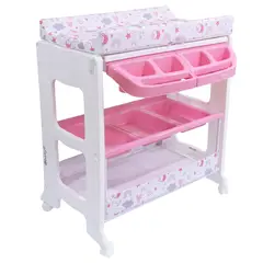 EBABY - Bañera Con Cambiador Natiel Rosa- Eb815-1