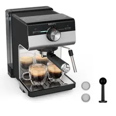 KRUPS - Máquina Espressería Manual Authentic 2 Litros Negro/Plateado