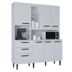 AKIVOY - Alacena Cocina Catarina 6 Puertas 200x160x45 Blanca