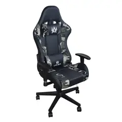 AKIVOY - Silla Gamer Black Cops 132x51x47 Ergonómica Reclinable Giratoria