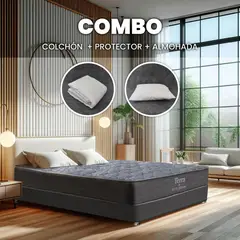 HOTEL DREAMS - Combo Colchón Terra Sencillo 100X190 Cm Medio Firme Ortopédico con Almohada Y Protector