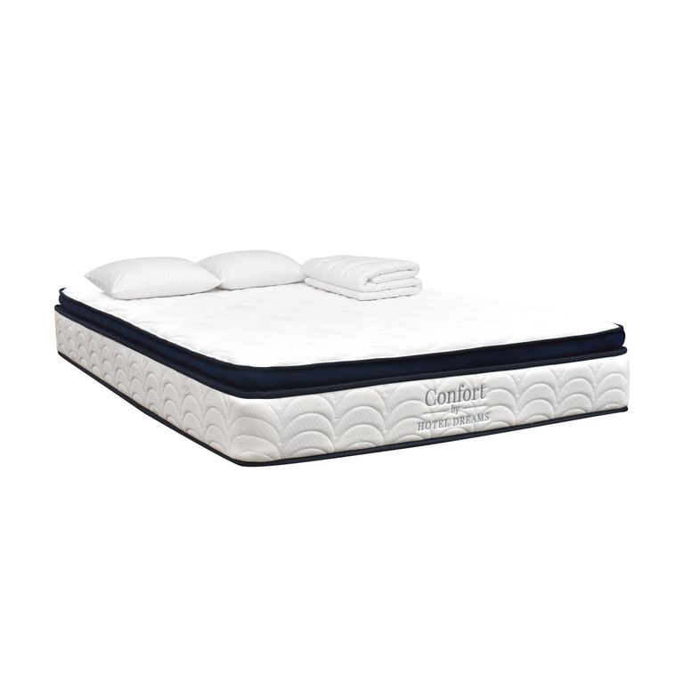 Imagen de Combo Colchón Confort King 200X200 Cm Medio Firme Ortopédico con Almohada Y Protector
