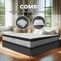 HOTEL DREAMS - Combo Colchón Serenity Doble 140X190 Cm Medio Firme Ortopédico con Almohada Y Protector