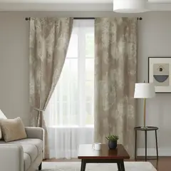 JUST HOME COLLECTION - Set de 4 Cortinas 140x220 cm Jacq Bitono Bilbao + Velo