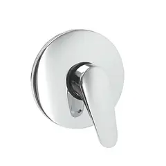 GRIFOS CENTER - Mezclador Ducha Monocontrol Redondo Plateado Brillante Tmm