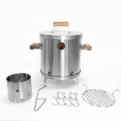 KARSON - Barril Asador Acero Inoxidable 430 Mini Ultra Eco Capacidad de 4-6 Libras