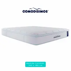 COMODISIMOS - Colchón Doble Comodísimos Doble Sensación de Firmeza Suave Soft Motion 140x190x32 + 2 Almohadas + Protector