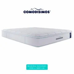 COMODISIMOS - Colchón King Doble Sensación de Firmeza Suave Soft Motion 200x200x32 + 2 Almohadas + Protector