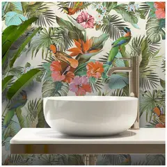 MATTEO - Papel Colgadura 53x10 cm Pájaro Beige