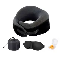 52 BITS - Almohada De Viaje De Lujo Con Espuma Viscoelástica Para El Cuello