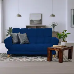 undefined - Sofa Cama Ocean Azul Con Cojines