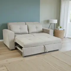 ELITE LIVING - Sofá Cama Bourbon 1.40 Tela Camel