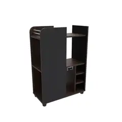 JUST HOME COLLECTION - Mueble Bar Cora 85x60x30 cm Fume Negro