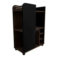 JUST HOME COLLECTION - Mueble Bar Cora 85x60x30 cm Fume Negro
