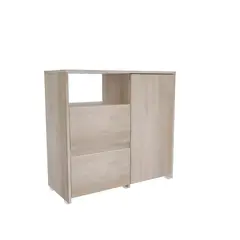 JUST HOME COLLECTION - Cómoda Napoles 77x80x35 cm Ceniza Blanco