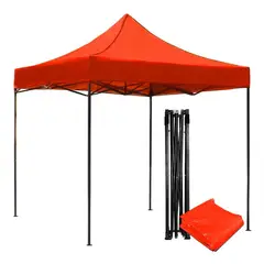 undefined - Carpa Toldo Rojo 2X3 Reforzado Patio Plegable Impermeable Jardín