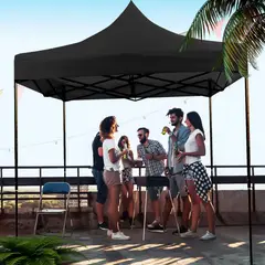 undefined - Carpa Toldo 3X3 Reforzado Plegable Impermeable Negro