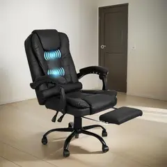 undefined - Silla Negra Oficina Ejecutiva Escritorio Giratoria Doble Masaje