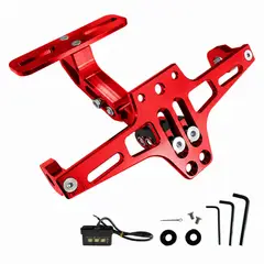 52 BITS - Extensor porta placa universal moto ajustable