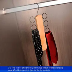 JUST HOME COLLECTION - Gancho para 10 Pañoletas en Madera y Metal