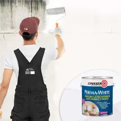 RUST OLEUM - Pintura para Interior Anti Hongo y Moho Blanco 1/4 Galón