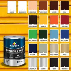 ALGRECO - Esmalte 2 En 1 Brillante Para Exteriores 1 Galón Aluminio