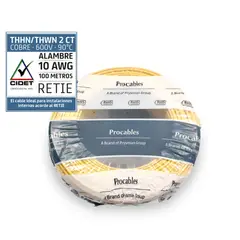 PROCABLES - Alambre N10 100M Amarillo