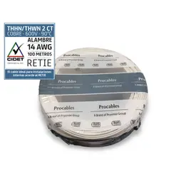 PROCABLES - Alambre #14 100 Metros Blanco