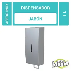 KLEINE WOLKE - Dispensador de Jabón Líquido Acero Inoxidable 1000 ml de 31x9x10 cm